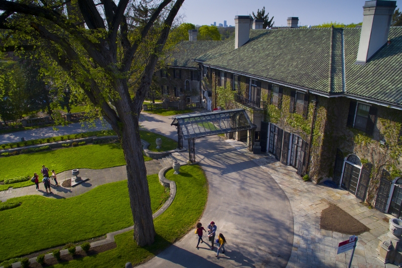 Aerial view of Glendon's campus